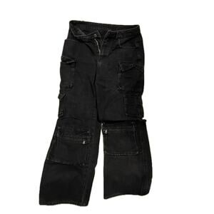 Black Cargo Jeans Unisex 30x28